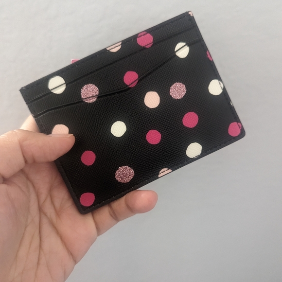 Kate Spade Carson Glimmer Dot Print Convertible Crossbody & Card Holder Set - Picture 5 of 6